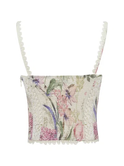 Charo Ruiz Floral Lace Top In Multi