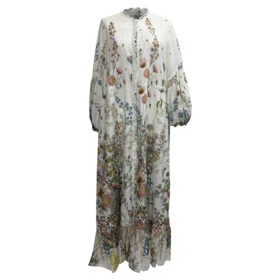 Charo Ruiz Floral Print Long Dress In Multicolor Cotton