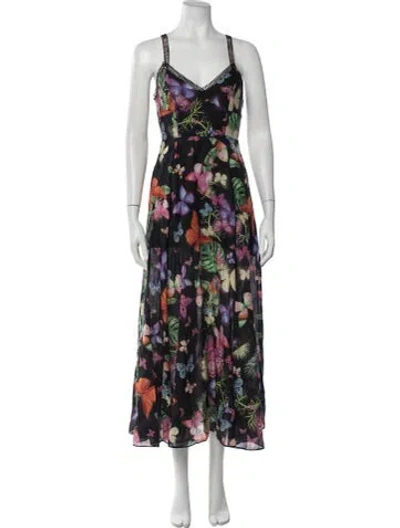 Pre-owned Charo Ruiz Floral Print Midi Length Dress In Multicolor