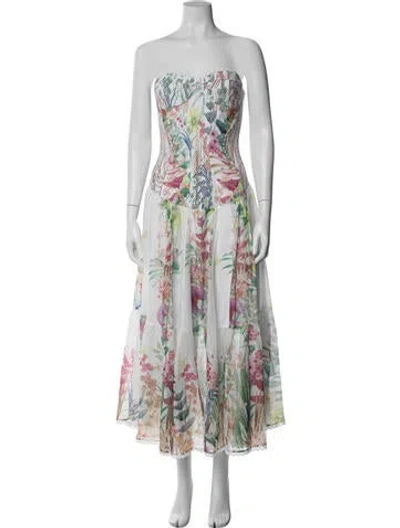 Pre-owned Charo Ruiz Floral Print Midi Length Dress In Multicolor