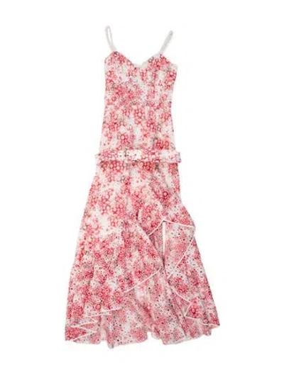 Pre-owned Charo Ruiz Floral Print Midi Length Dress In Pink