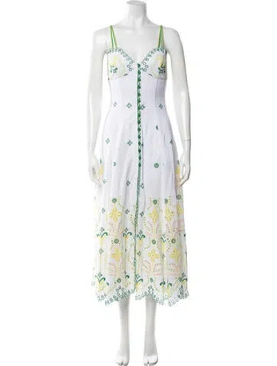 Pre-owned Charo Ruiz Floral Print Midi Length Dress W/ Tags In Multicolor