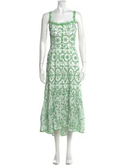 Pre-owned Charo Ruiz Floral Print Midi Length Dress In White