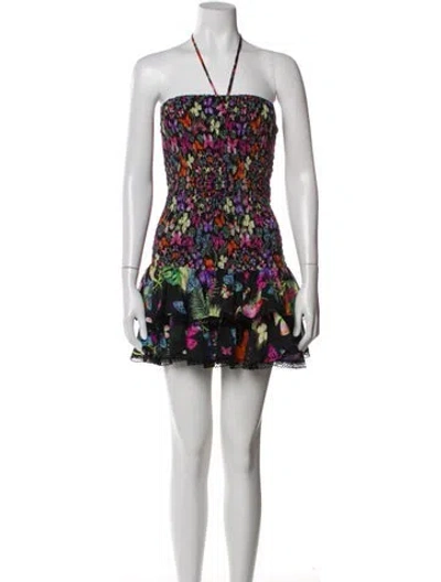 Pre-owned Charo Ruiz Floral Print Mini Dress In Multi