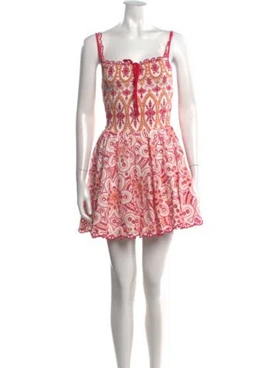 Pre-owned Charo Ruiz Floral Print Mini Dress In Pink