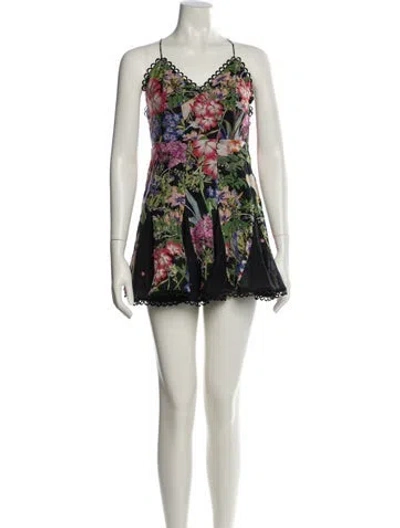 Pre-owned Charo Ruiz Floral Print Mini Dress W/ Tags In Neutral