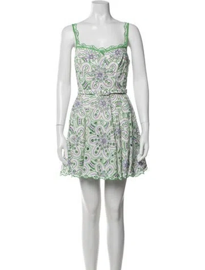 Pre-owned Charo Ruiz Floral Print Mini Dress In White