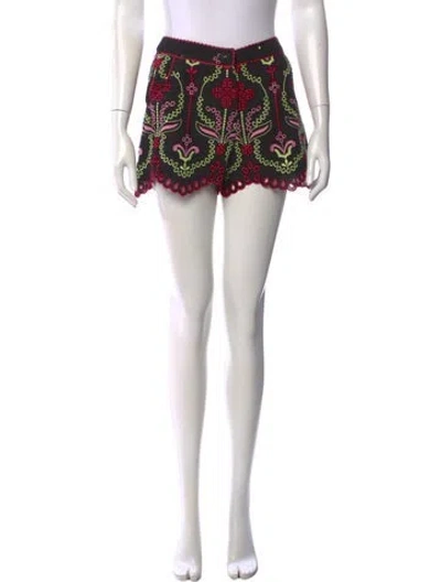 Pre-owned Charo Ruiz Floral Print Mini Shorts W/ Tags In White