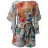 CHARO RUIZ CHARO RUIZ FLORAL PRINT OPEN-BACK JUMPSUIT IN MULTICOLOR POLYESTER
