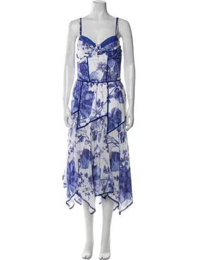 Pre-owned Charo Ruiz Floral Print Skirt Set In Blue