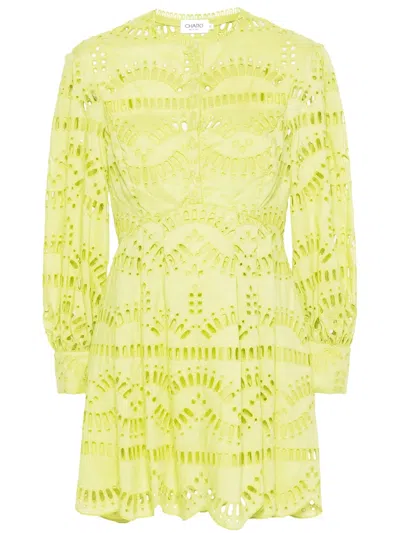 Charo Ruiz Franca Broderie-anglaise Mini Dress In Green