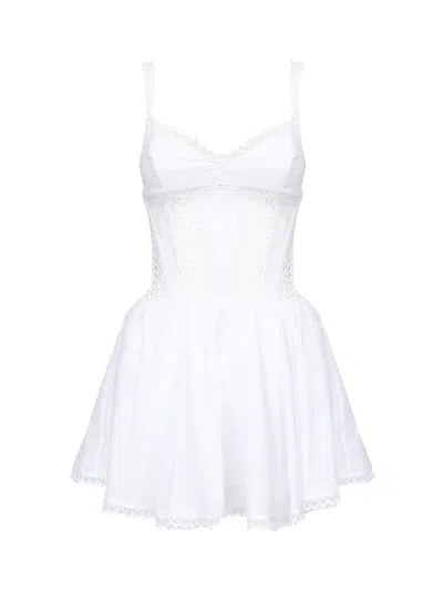 Charo Ruiz Gardenia Mini Dress In White