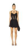 Charo Ruiz Gardenia Short Dress In 黑色