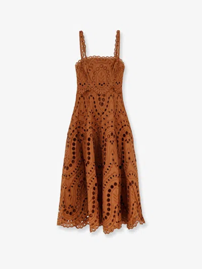 Charo Ruiz Glimmer Long Dress In Brown