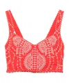 Charo Ruiz Goldie Crop Top In Red