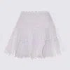 Charo Ruiz Ibiza Hortens Lace-embellished Cotton-blend Mini Skirt In White