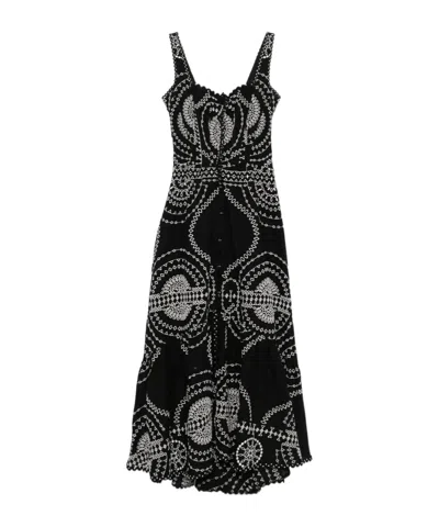 Charo Ruiz Greba Midi Dress In Black  