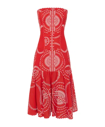 Charo Ruiz Hena Long Dress In Red