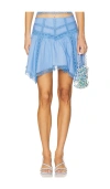 Charo Ruiz Hibis Short Skirt In Blue Washed