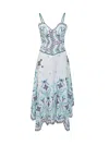 Charo Ruiz Omelia Embroidered Maxi Dress In Blue