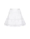 Charo Ruiz Ibiza Hortens Lace-embellished Cotton-blend Mini Skirt In White