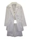 Charo Ruiz Ibiza 3-piece Broderie Anglaise Suit Set In White Cotton In White