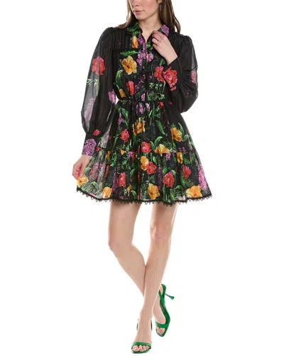 Charo Ruiz Ibiza Begonia Shirtdress In Black