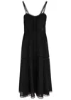 Charo Ruiz Ibiza Dafelle Lace-embellished Cotton-blend Midi Dress