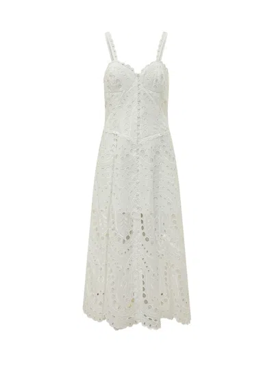Charo Ruiz Ibiza Elegant Long Dress With Intricate Embroidery In Multi