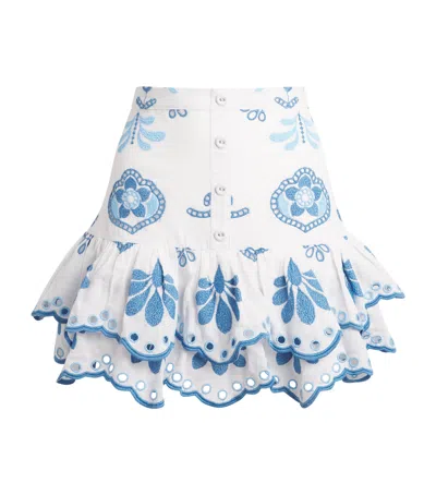 Charo Ruiz Ibiza Embroidered Leora Mini Skirt In Multi