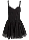 Charo Ruiz Ibiza Gardenia Lace-embellished Cotton-blend Mini Dress