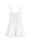 Charo Ruiz Ibiza Lenora Lace-embellished Cotton-blend Mini Dress