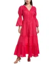 Charo Ruiz Cotton Glen Kaftan Robe In Pink