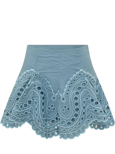 Charo Ruiz Ibiza Mini Sail Skirt With Embroidered Details In Multi