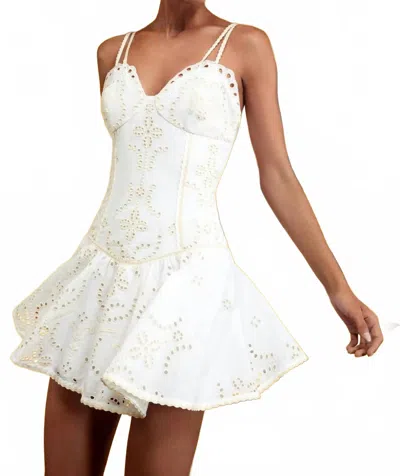 Charo Ruiz Ibiza Sissy Short Mini Dress In Ivory Lolita In Multi