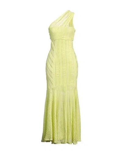 Charo Ruiz Ibiza Woman Maxi Dress Lime Green Size L Polyester, Elastane In Multi