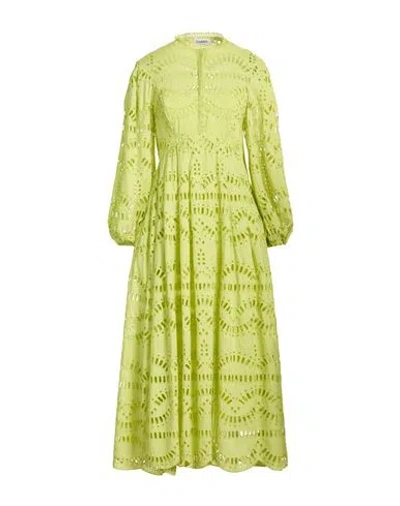 Charo Ruiz Ibiza Woman Midi Dress Light Green Size S Polyester, Cotton