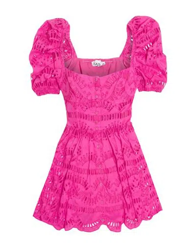 Charo Ruiz Ibiza Woman Mini Dress Fuchsia Size S Cotton, Polyester In Pink