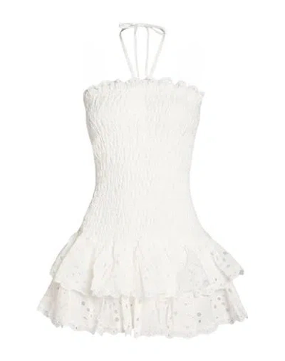 Charo Ruiz Ibiza Woman Mini Dress White Size M Cotton, Polyester