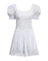 Charo Ruiz Cotton Melissa Dress With Macrame' Lace Details In White