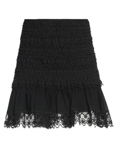Charo Ruiz Ibiza Woman Mini Skirt Black Size L Cotton, Polyester