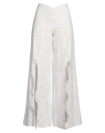 Charo Ruiz Ibiza Woman Pants White Size L Cotton, Polyester, Linen
