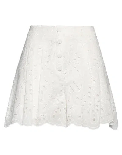 Charo Ruiz Ibiza Woman Shorts & Bermuda Shorts White Size S Cotton, Polyester In White