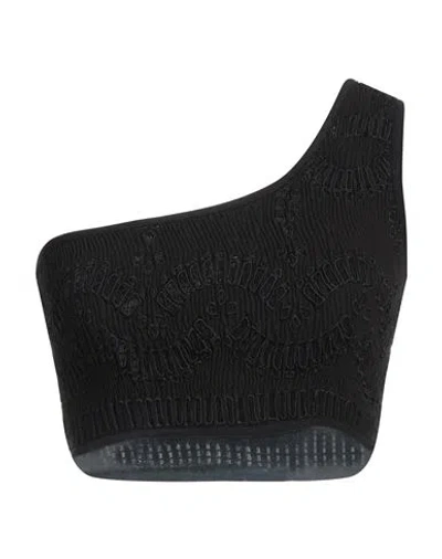 Charo Ruiz Tapuk Asymmetric Cropped Top In Black