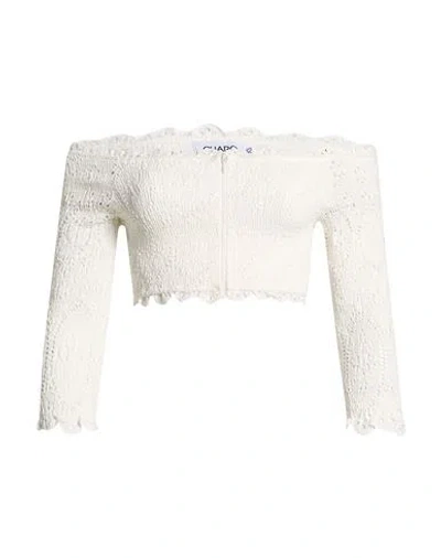 Charo Ruiz Ibiza Woman Top White Size Xs Cotton, Polyester