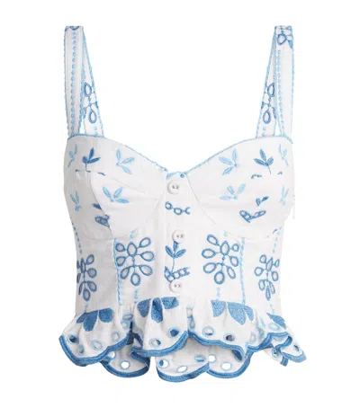 Charo Ruiz Ibiza Zia Corset Top In White
