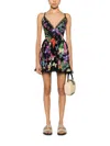 Charo Ruiz Ibiza Issya Printed Cotton-blend Mini Dress In Multi