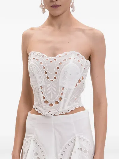 Charo Ruiz Kai Broderie-anglaise Corset Top In White