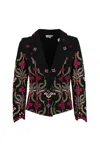 Charo Ruiz Kira Jacket In Cotton And Linen In Black Lolita