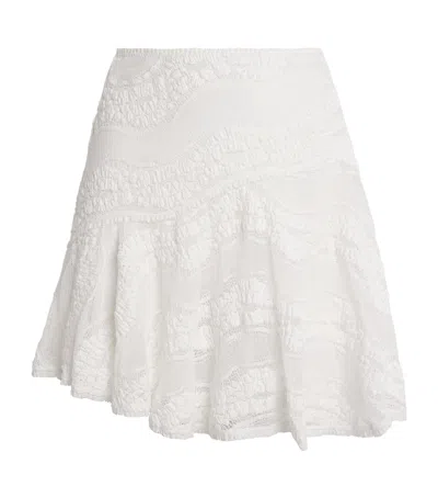 Charo Ruiz Knitted Haze Mini Skirt In White